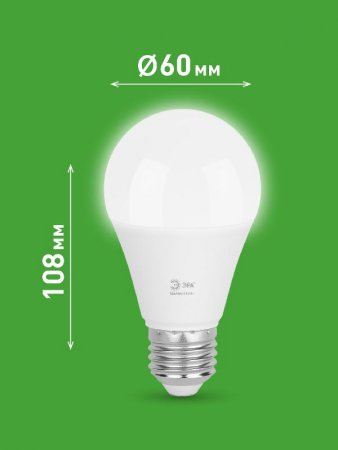 Лампа светодиодная  GREEN LINE LED A60-20W-840-E27 GL E27 20 Вт груша яркий белый свет | Б0067116 | ЭРА — фото
