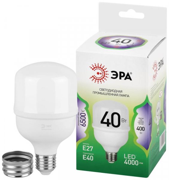 Лампа светодиодная  GREEN LINE LED POWER T80-40W-865-E27/E40 GL E27/E40 40 Вт колокол холодный свет | Б0067048 | ЭРА — фото