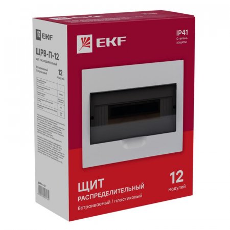 Щит распределительный встраиваемый ЩРВ-П-12 IP41 EKF PROxima | pb40-v-12 | EKF — фото