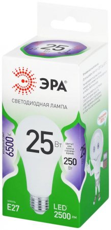 Лампа светодиодная  GREEN LINE LED A60-25W-865-E27 GL E27 25 Вт груша холодный свет | Б0067111 | ЭРА — фото