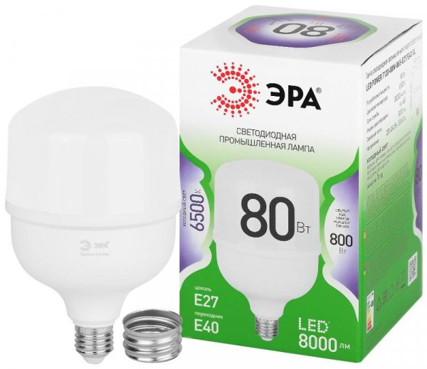 Лампа светодиодная  GREEN LINE LED POWER T120-80W-865-E27/E40 GL Е27/Е40 80 Вт колокол холодный свет | Б0067066 | ЭРА — фото