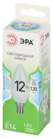 Лампа светодиодная GREEN LINE LED B35-12W-840-E14 GL E14 12 Вт свеча яркий белый свет | Б0067140 | ЭРА — фото