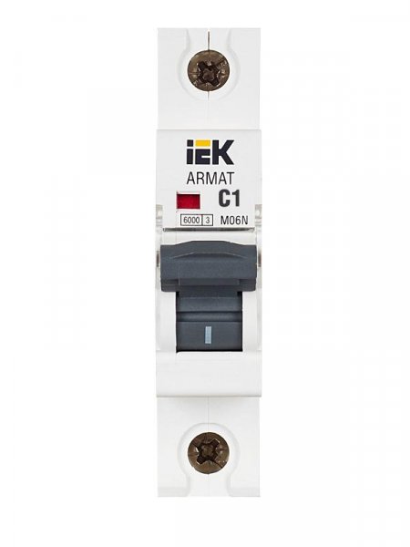 Выключатель автоматический однополюсный M06N 1P C 1А 6кА ARMAT | AR-M06N-1-C001 | IEK — фото