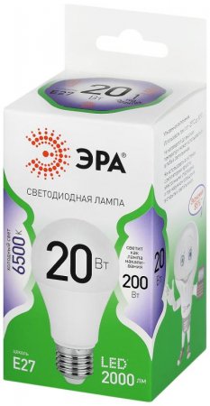 Лампа светодиодная GREEN LINE LED A60-20W-865-E27 GL E27 20 Вт груша холодный свет | Б0067102 | ЭРА — фото