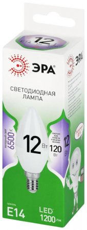 Лампа светодиодная  GREEN LINE LED B35-12W-865-E14 GL E14 12 Вт свеча холодный свет | Б0067092 | ЭРА — фото