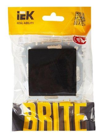 BRITE Выключатель 1-клавишный 10А ВС10-1-0-БрЧ черный | BR-V10-0-10-K02 | IEK — фото