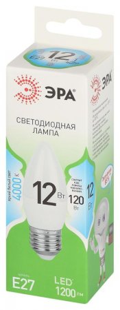 Лампа светодиодная GREEN LINE LED B35-12W-840-E27 GL E27 12 Вт свеча яркий белый свет | Б0067141 | ЭРА — фото