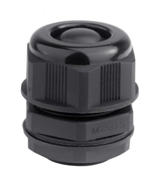Кабельный ввод IP68, M25, с мембраной, черный, для кабеля d.13-18mm | 53M2518 | DKC — фото