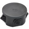 Коробка расп. КМ41237 D=75х40мм IP44 4 вв. черная  | UKO21-075-040-000-K02-44 | IEK — фото