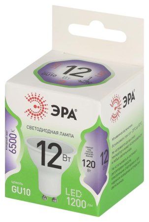 Лампа светодиодная  GREEN LINE LED MR16-12W-865-GU10 GL GU10 12 Вт софит холодный свет | Б0067074 | ЭРА — фото