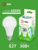 Лампа светодиодная  GREEN LINE LED A65-30W-840-E27 GL E27 30 Вт груша яркий белый свет | Б0067144 | ЭРА — фото