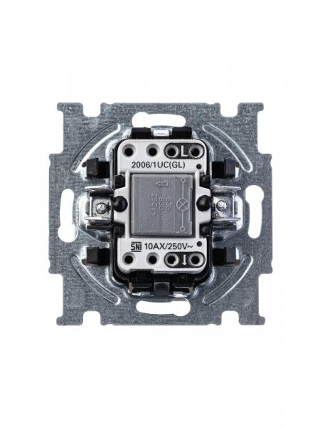 ABB Basic 55 Альп. белый Выключатель 1-клавишный с подсветкой | 1012-0-2153  | 2CKA001012A2153 | ABB — фото