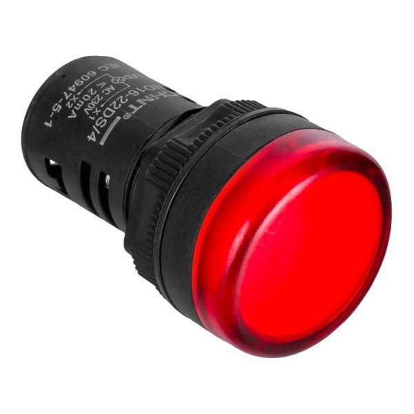 Индикатор ND16-22DS/2C красный, компактный, встр. резистор, IP65 АС/DC24В (R) | 828114 | ЧИНТ (CHINT) — фото