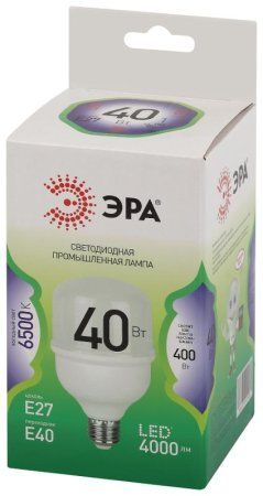 Лампа светодиодная  GREEN LINE LED POWER T80-40W-865-E27/E40 GL E27/E40 40 Вт колокол холодный свет | Б0067048 | ЭРА — фото
