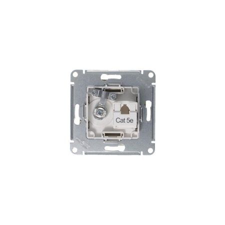 AtlasDesign Алюминий Розетка 2-ая комп+TV, RJ45+TV, кат.5E, механизм | ATN000389 | SE — фото