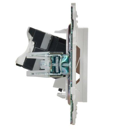 SKANDY Розетка компьютерная двойная RJ45 кат.5E SK-K03W арктический белый | SK-K20-1-K01 | IEK — фото