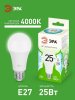 Лампа светодиодная  GREEN LINE LED A60-25W-840-E27 GL E27 25 Вт груша яркий белый свет | Б0067117 | ЭРА — фото