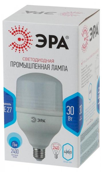 Лампа светодиодная LED 30Вт Е27 220В 4000К smd POWER | Б0027003 | ЭРА — фото