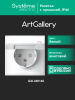ArtGallery Белый Розетка с заземлением, со шторками, с крышкой, 16А, IP44, механизм | GAL440146 | SE — фото