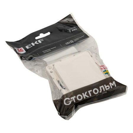 Стокгольм Механизм Выключателя 1-кл. 10А белый PROxima | EYV10-121-10 | EKF — фото