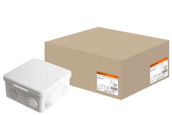 Коробка распределительная о/п 100х100х55мм, крышка, IP54, 8вх. | SQ1401-0113 | TDM