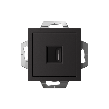 AtlasDesign Карбон Розетка HDMI, тип А-А, механизм | ATN001080 | SE — фото