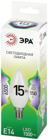 Лампа светодиодная GREEN LINE LED B35-15W-865-E14 GL E14 15 Вт свеча холодный свет | Б0067091 | ЭРА — фото