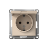 AtlasDesign Песочный Розетка с заземлением со шторками с крышкой, 16А, IP20, механизм | ATN001246 | SE — фото