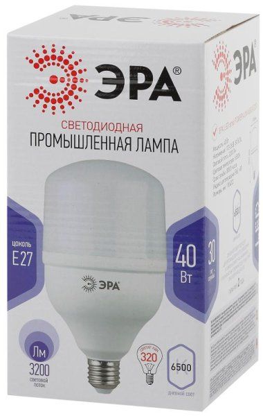 Лампа светодиодная LED POWER T120-40W-6500-E27 (диод, колокол, 40Вт, хол, E27) | Б0047644 | ЭРА — фото