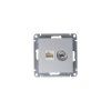 AtlasDesign Алюминий Розетка 2-ая комп+TV, RJ45+TV, кат.5E, механизм | ATN000389 | SE — фото