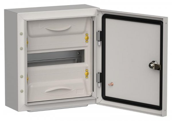 TITAN 5 Корпус металлический ЩРн-12 (1х12) 335х310х140 IP54 серый  | TI5-50-N-012-54-7035 | IEK — фото
