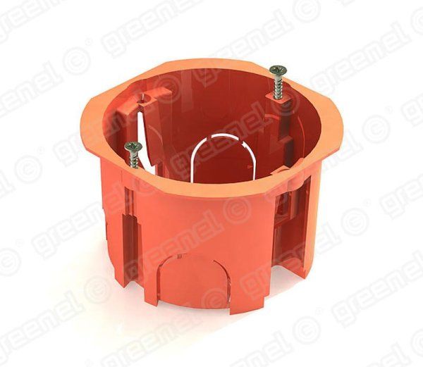 Коробка установочная 68х45 с саморезами | GE40006 | GREENEL