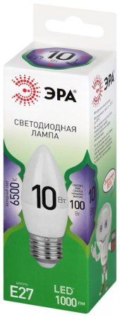 Лампа светодиодная  GREEN LINE LED B35-10W-865-E27 GL E27 10 Вт свеча холодный свет | Б0067125 | ЭРА — фото