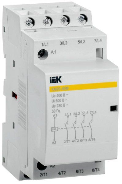 Контактор модульный КМ20-40М AC IEK | MKK11-20-40 | IEK — фото