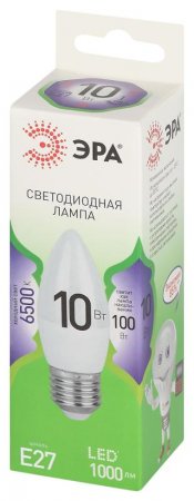 Лампа светодиодная  GREEN LINE LED B35-10W-865-E27 GL E27 10 Вт свеча холодный свет | Б0067125 | ЭРА — фото