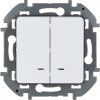 Inspiria Белый Выключатель 2-клавишный с подсветкой С/У без рамки | 673630 | Legrand — фото