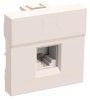 Розетка информационная RJ-45 UTP кат.5e, 2 модуля.  РКИ-20-00-П | CKK-40D-RI2-K01 | IEK — фото