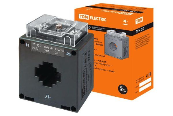 Трансформатор тока ТТН 30/250/5- 5VA/0,5 | SQ1101-0081 | TDM